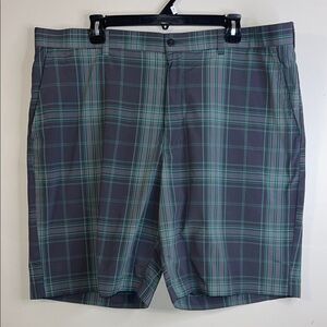 NWOT Hogan Gray and Green Flat Front Shorts Size 40 Waist #117